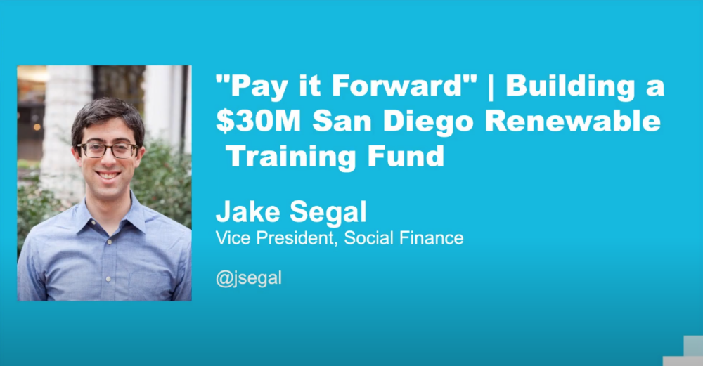 Jake Segal on Pay It Forward models title slide